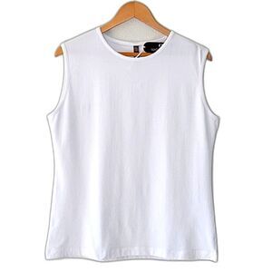 STEEZ NWT White Casual Basic Everyday Neutral Tank Top size XXL Summer